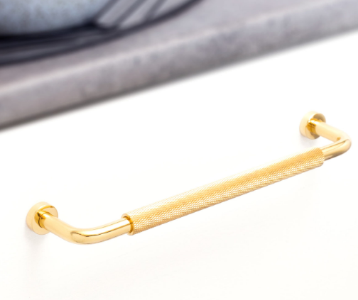 Kethy Bugle Handle C to C Available in 3 Sizes : 160mm ,192mm ,288mm Brass Gloss E.D
