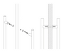 JNF Unifix Fittings Kit for Back to Back & M8 Glass Handles 35mm Finish : Stainless Steel