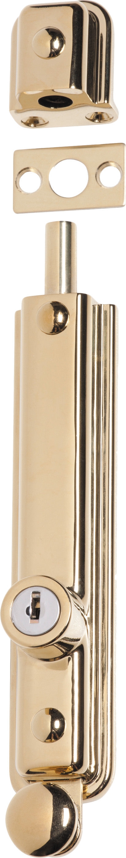 Surface Bolt Locking Zinc Alloy Anti-tarnish Brass H150xW32xP35mm
