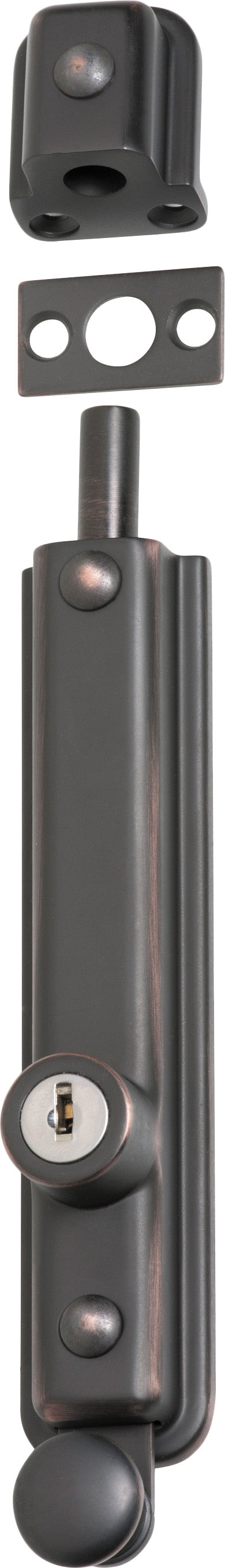 Surface Bolt Locking Zinc Alloy Antique Copper H150xW32xP35mm