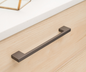 Kethy Binda Handle 192mm Thin Flat D Handle Wide Feet C to C Available In 4 Colours : Matt Champagne Paint ,Matt Graphite Paint ,Black Paint Matt#4 ,Matt Silver Paint
