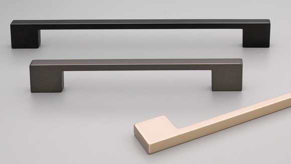 Kethy Binda Handle 160mm Thin Flat D Handle Wide Feet C to C Available In 4 Colours : Matt Champagne Paint ,Matt Graphite Paint ,Black Paint Matt#4 ,Matt Silver Paint