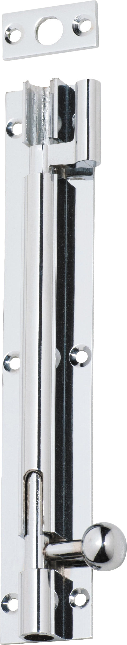 Barrel Bolt Offset Chrome Plated L150xW25mm