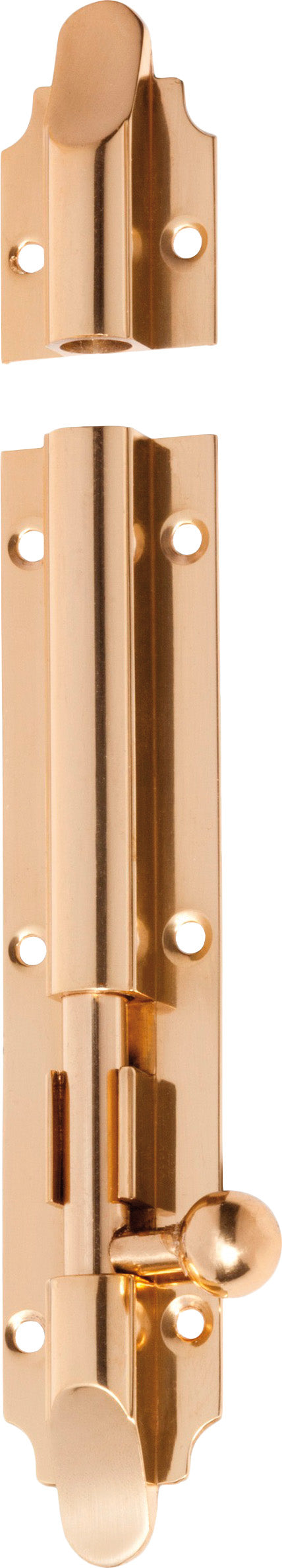 Barrel Bolt Victorian Polished Brass L150xW32mm Bolt 9mm