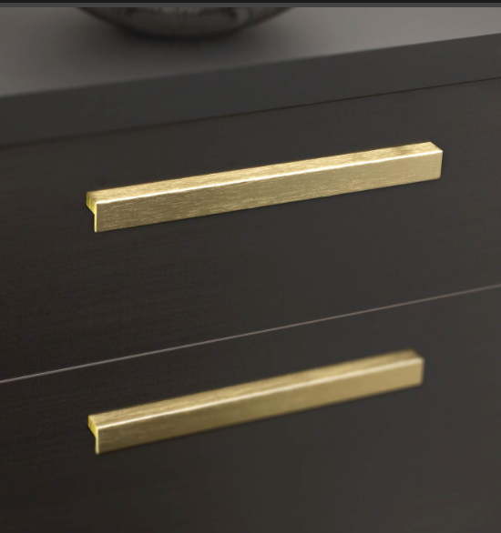 Kethy Square Hook 64mm C to C 75mm O/A Aluminium Available In 3 Colours : Brushed Brass Anodised  ,Inox ,Black Anodised Matt#3