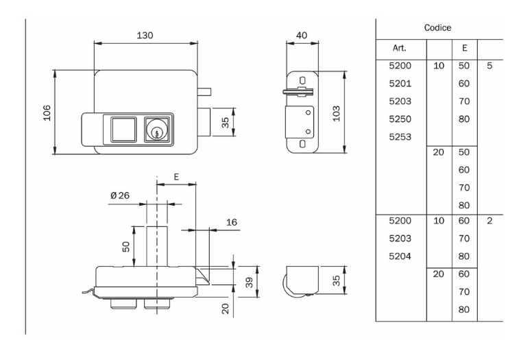Sylvan Iseo Electric Gate Lock Right & Left Stainless Steel