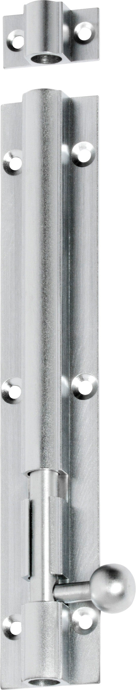 Barrel Bolt Satin Chrome L150xW25mm Bolt 7.5mm