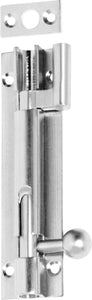 Barrel Bolt Offset Satin Chrome L100xW25mm