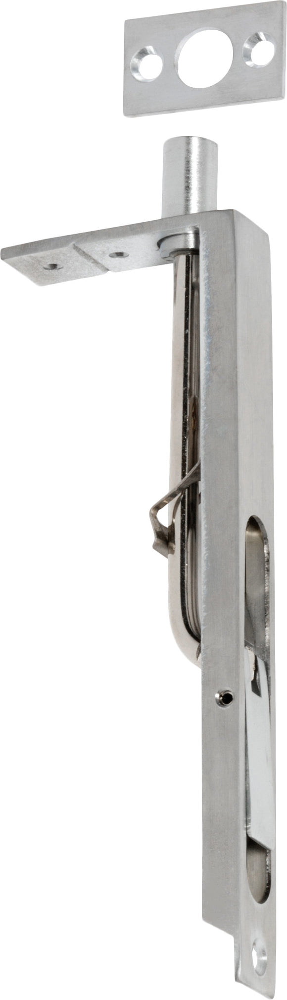 Flush Bolt Satin Chrome H150xW19mm