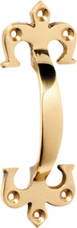 Pull Handle Fleur-de-lis Polished Brass H100xP23mm