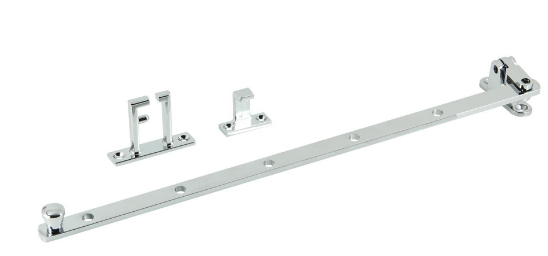 Jaeco Casement Stay 355mm Side Hung Window In 6 Colours : Brass Plate ,Chrome ,Florentine Bronze ,Satin Chrome ,Satin Nickel ,White