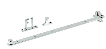 Jaeco Casement Stay 355mm Side Hung Window In 6 Colours : Brass Plate ,Chrome ,Florentine Bronze ,Satin Chrome ,Satin Nickel ,White