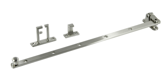 Jaeco Casement Stay 355mm Side Hung Window In 6 Colours : Brass Plate ,Chrome ,Florentine Bronze ,Satin Chrome ,Satin Nickel ,White