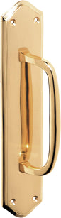 Pull Handle Offset Backplate Polished Brass H250xW50xP50mm