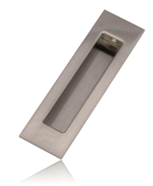 Mardeco 1141L Flush Pull Large Height 165mm x Width 50mm Available In 5 Colours  : Black ,Brushed Nickel ,Brushed Satin Chrome  ,Satin Chrome ,White