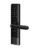 Sylvan Electronic Smart Long Plate Lever Handle with 60mm Mortice Black & Satin Nickle