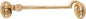 Cabin Hook Large Polished Brass L150mm