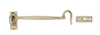 MILES NELSON CABIN HOOK 8MM EYE  IN 4 COLOURS : CHROME ,BRASS ,FLORENTINE BRONZE ,SATIN CHROME FINISH