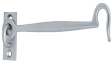 MILES NELSON CABIN HOOK 10MM x 200MM IN 4 COLOURS : BRASS ,CHROME ,FLORENTINE BRONZE ,SATIN CHROME  FINISH
