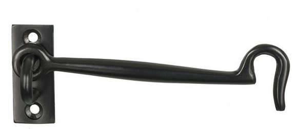 MILES NELSON CABIN HOOK 8MM x 75MM IN 5 COLOURS : BRASS ,CHROME  ,FLORENTINE BRONZE ,SATIN GRAPHITE ,SATIN CHROME FINISH