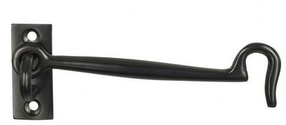 MILES NELSON CABIN HOOK 8MM x 75MM IN 5 COLOURS : BRASS ,CHROME  ,FLORENTINE BRONZE ,SATIN GRAPHITE ,SATIN CHROME FINISH