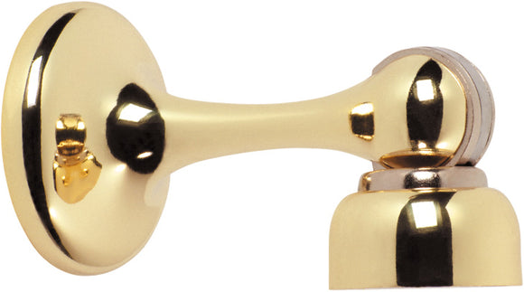 Door Stop Magnetic Polished Brass D44xP93mm