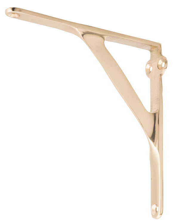 Shelf Bracket Small Polished Brass H130xP130mm