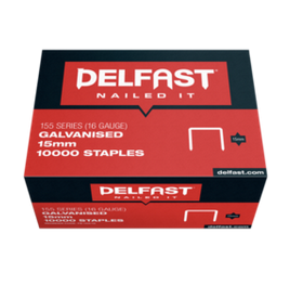 Delfast 16gauge Galvanised 155 Series Staples - Box 10000.