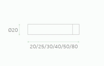 JNF Door Stopper for Wall Fixing ( Ø20 x 30mm ) & ( Ø20 x 80mm ) Stainless Steel