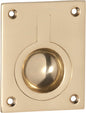 Flush Ring Pull Polished Brass H63xW50mm