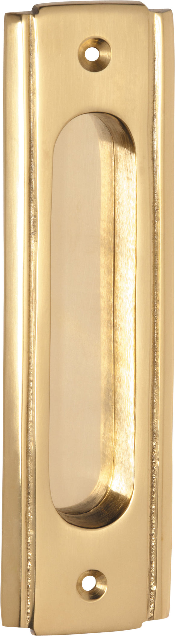 Sliding Door Pull Traditional Polished Brass H150xW43mm