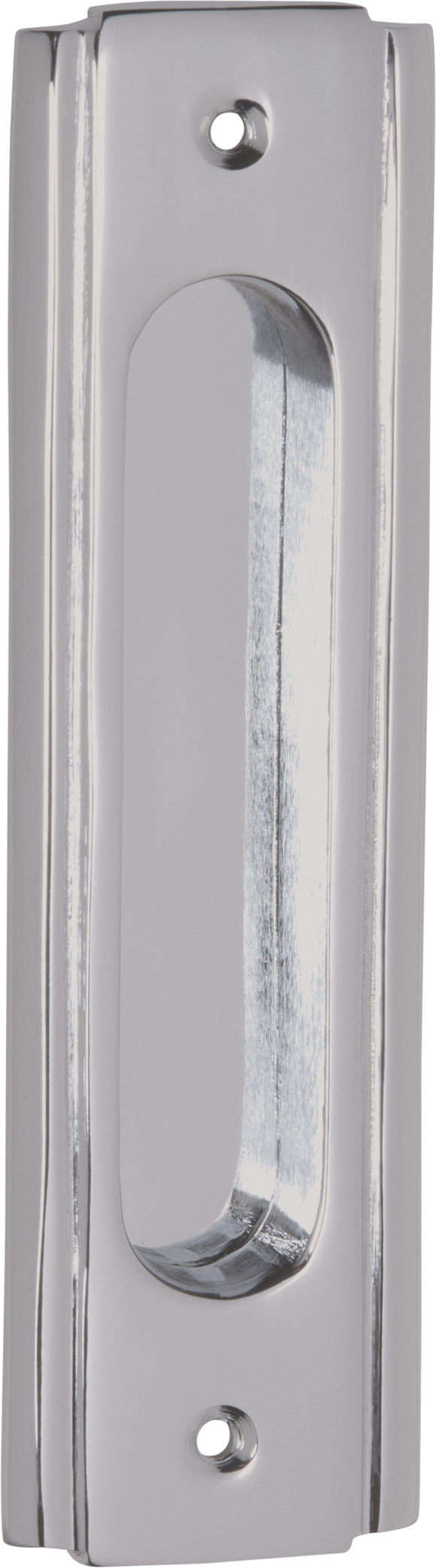 Sliding Door Pull Traditional Satin Chrome H150xW43mm