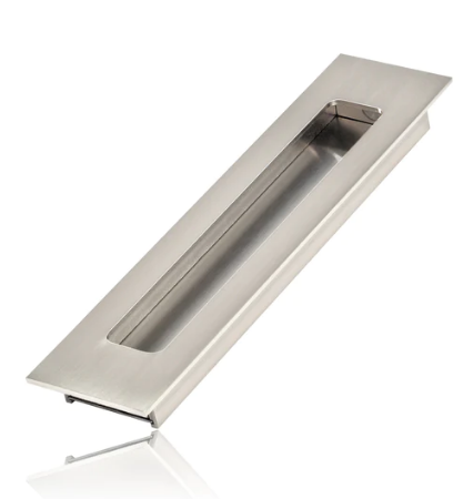 Mardeco 1145 Flush Pull CC Size 224mm x Overall Size 252mm x Depth 13mm - Available In 4 Colours  : Black ,Brushed Nickel ,Brushed Satin Chrome ,Satin Chrome