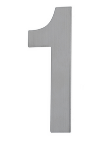 MILES NELSON DOOR NUMBER 100MM x 2MM BLACK OR STAINLESS STEEL STICK ON 2MM, NUMBERS  1-9