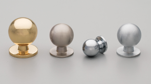 Kethy Brass Bulb Knob 30mm Polished Brass & Polished Chrome