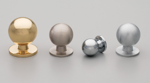 Kethy Brass Bulb Knob 25mm Available in 4 Colours : Polished Brass ,Brushed Nickel ,Polished Chrome ,Satin Chrome