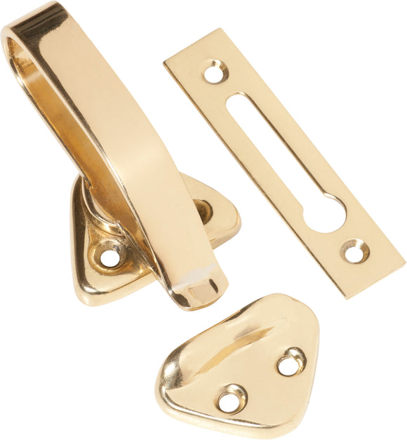 Hopper Window Fastener Polished Brass L74xW39xP31mm