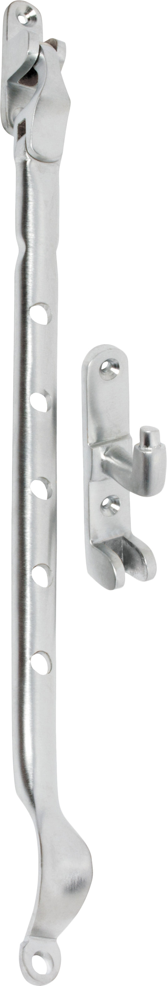 Casement Stay Sidemount Satin Chrome L300mm