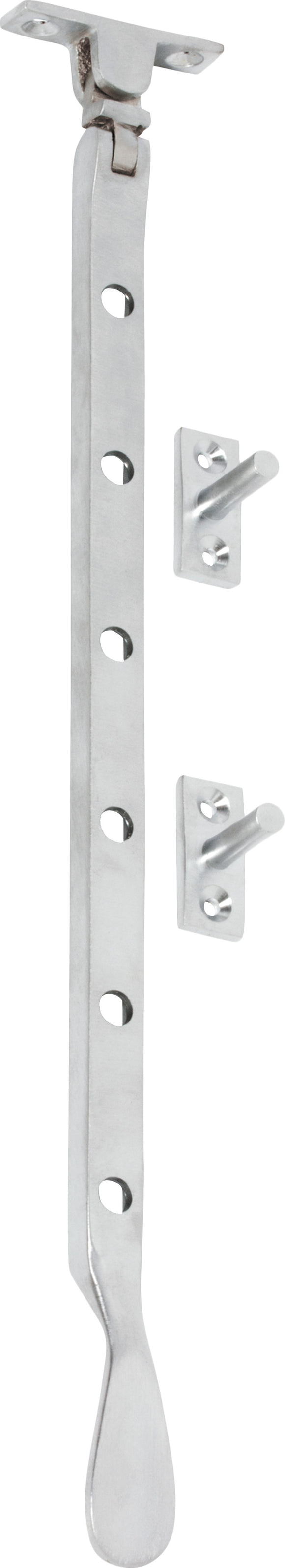 Casement Stay Base Fix Large Satin Chrome L300mm