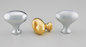 Kethy Brass Egg Knob 26mm Available in 3 Colours : Polished Brass ,Polished Chrome ,Satin Chrome