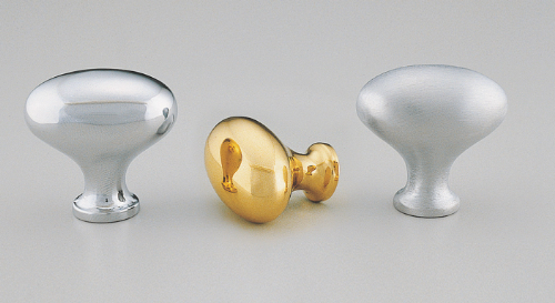 Kethy Brass Egg Knob 26mm Available in 3 Colours : Polished Brass ,Polished Chrome ,Satin Chrome