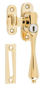 Casement Fastener Locking Teardrop Right Hand Anti-tarnish Brass W28xP34mm Drop 115mm