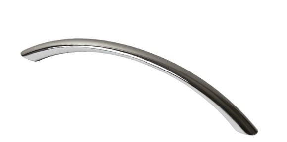 ELITE BIG BOW HOLE CENTRE 128MM ( LENGTH 145MM x HEIGHT 26MM x WIDTH 10MM ) AVAILABLE IN 4 COLOURS : CHROME PLATED ,BRUSHED NICKEL ,MATT CHROME PLATED ,SATIN NICKEL
