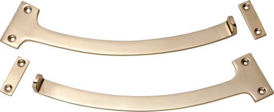 Fanlight Stop Pair Polished Brass L190mm