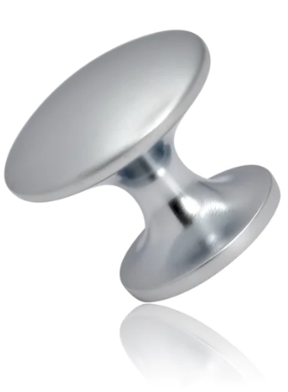 Mardeco 1165L Cabinet Knob Large 29mm Finish Brushed Nickel & Satin Chrome