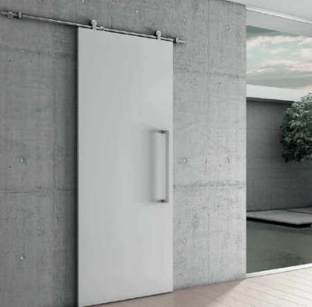 JNF Set for Wood Sliding Door System A1 And A9 SYSTEM ( Ø25 - 120kg ) (Wheels, Stoppers and Floor Guide ) Stainless Steel