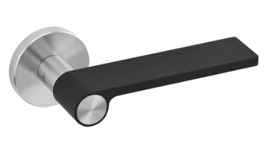 JNF Outline' Lever Handle On Standard Rose With & With out Standard Rose Finish Black