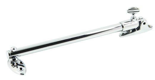 Jaeco Telescopic Stay 200mm - Side Hung Window In 6 Colours : Brass Plate ,Chrome ,Florentine Bronze ,Satin Chrome ,Satin Nickel ,White
