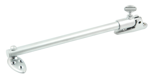 Jaeco Telescopic Stay 200mm - Side Hung Window In 6 Colours : Brass Plate ,Chrome ,Florentine Bronze ,Satin Chrome ,Satin Nickel ,White