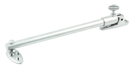 Jaeco Telescopic Stay 200mm - Side Hung Window In 6 Colours : Brass Plate ,Chrome ,Florentine Bronze ,Satin Chrome ,Satin Nickel ,White